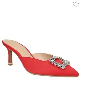 Rhinestone healed mules